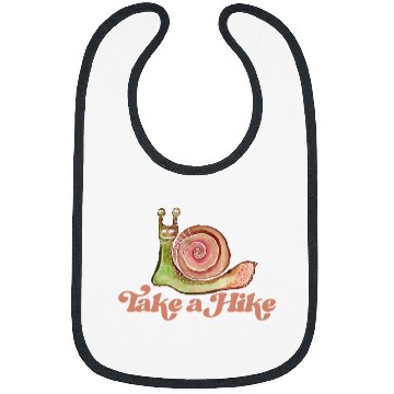 Discover Take a Hike Laid Back Snail Art Bibs