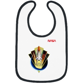 Discover Lacrosse Gift NASA Space Shuttle Program Worm Logo Bibs