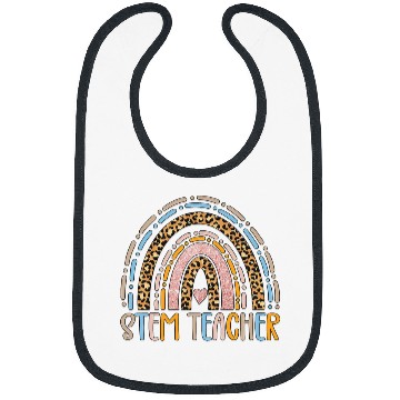 Discover STEM Teacher Science Technology Engineering Math Rainbow Bibs