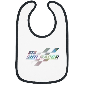 Discover Sim racing or sim racer checkered flag Bibs