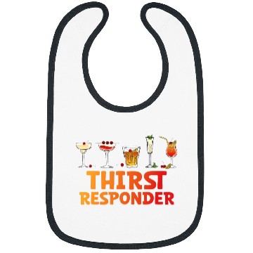 Discover Thirst Response Responder Funny Bartender Appreciation 21 Bibs