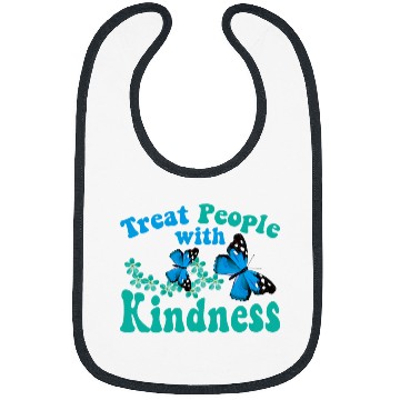 Discover Treat People With Kindness Butterfly Flower Bibs