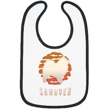 Discover Dog Samoyed vintages Retro Classic Dog Sunset Bibs
