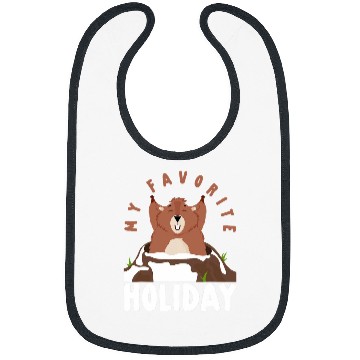Discover My Favorite Holiday Ground Pig Squirrel Groundhog Bibs