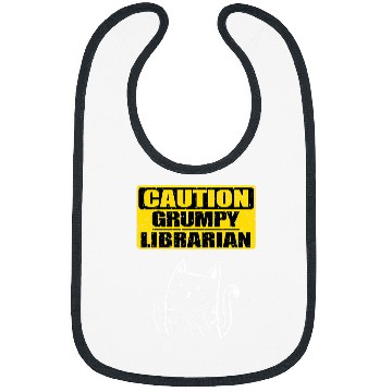 Discover Fun Working Caution Grumpy Librarian Colleague Sarcastic Cat Bibs