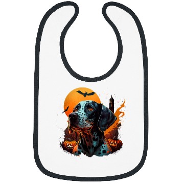 Discover Funny german shorthaired pointer Cute Halloween 1 Bibs