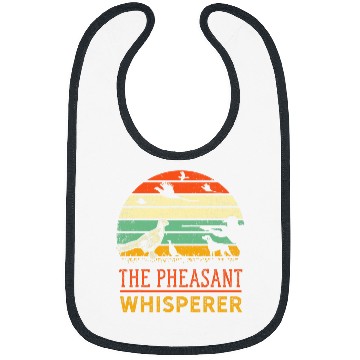 Discover Pheasant bird hunting funny whisperer hunter Retro sunset Bibs