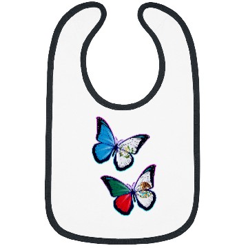Discover Mexico and Guatemala bicultural roots  Butterfly version Bibs