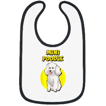 Discover Cute White Miniature Poodle Bibs
