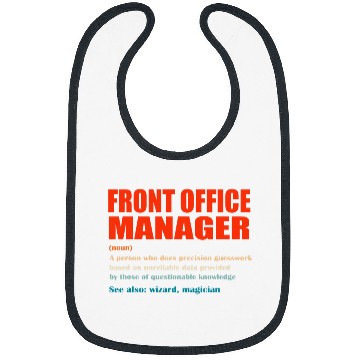 Discover Front Office Manager vintages Definition Wizard Magician Bibs