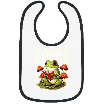 Discover Frog Reading A Book Bibs