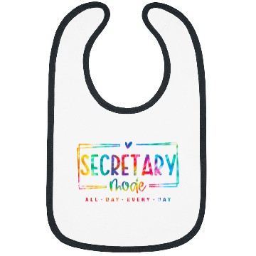 Discover Tie Dye School Secretary Administrative Assistant Office 23 Bibs