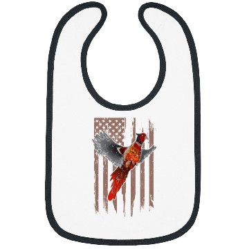 Discover Pheasant Bird Hunting American Flag Bibs