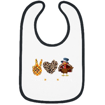 Discover peace love thanksgiving gobble turkey thanksgiving Bibs