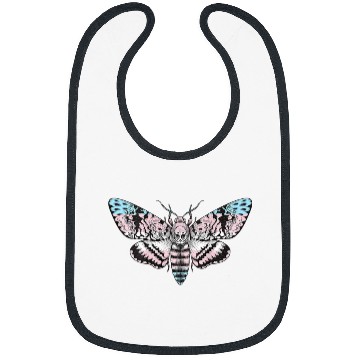 Discover Trans Pride Flag Transgender Hawk Moth LGBT  Emo Goth Bibs