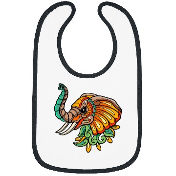 Discover Henna Elephant Art Yoga Wildlife 2 Bibs