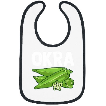 Discover Lacrosse Gift Okra Vegetable Food Vegetarian Bibs