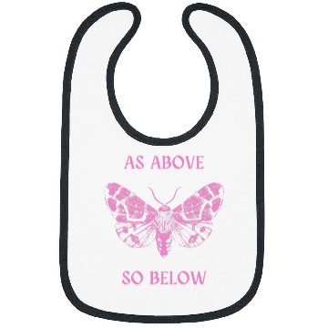 Discover Witchcraft Pink and Black As Above So Below Witch Wicca Bibs