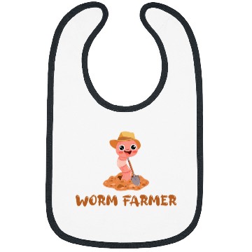 Discover Worm Farmer 2Funny Animal Lover Worm Vermiculture Bibs