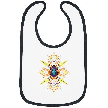 Discover psychedelics Scarab Beetle on Citrus Colored Mandala Bibs