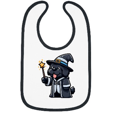 Discover Newfoundland Dog Wizard Funny Magic Bibs