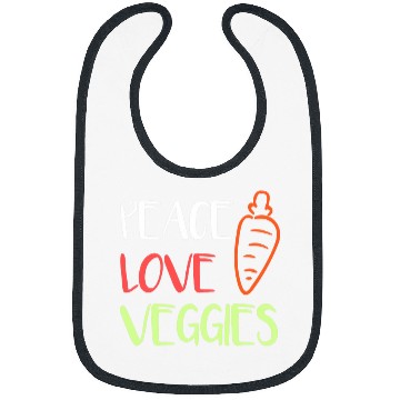 Discover Peace Love Veggies Vegetable Bibs