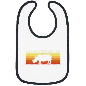 Discover Phrase Rhino Saying Rhinoceros Save The Chubby Unicorns Bibs