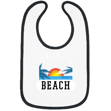 Discover Huntington Beach californias Graphic Design Beach Novelty Art Bibs