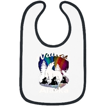 Discover Valdez Alaska Aurora Borealis Polar Bear Orca Moose Bibs