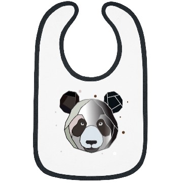 Discover Panda Polygon Art Animal Abstract Geometric Shape Art Bibs