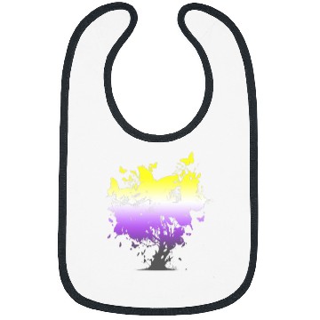 Discover Non Binary Butterfly Tree Non Binary Flag Nonbinary Pride Bibs