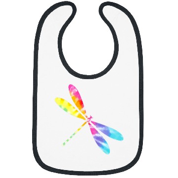Discover Pretty Tie Dye Dragonfly Bibs
