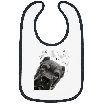 Discover Funny Curious Italian Mastiff Dog Cane Corso Bibs