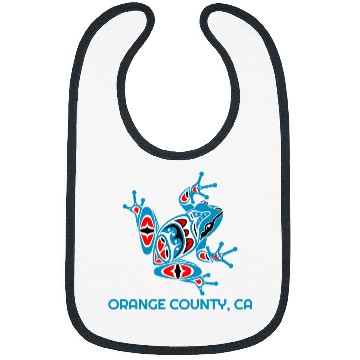 Discover Orange County CA BlueFrog PNW Art Native American Bibs