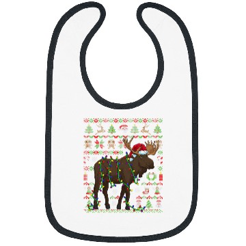 Discover Ugly Christmas Moose Sweden Bibs