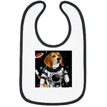 Discover Funny Beagle Dog creative astronaut Pet Owner Bibs