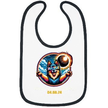Discover Schipperke Dog Selfie Solar Eclipse Bibs