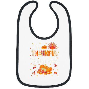 Discover One Thankful Teacher Aide Turkey Fall Pumpkin Thanksgiving Bibs