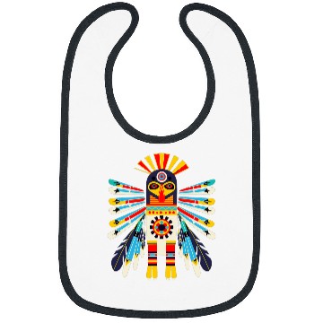 Discover Mythical Thunderbird in Pacific Northwest Coastal Art Style Bibs