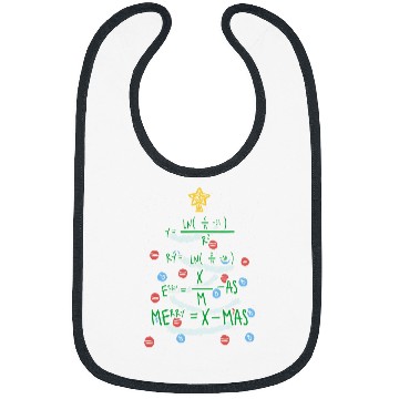 Discover Merry xmass Christmas Tree Lover Teaching Staff Math Students 24 Bibs