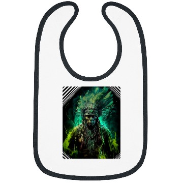 Discover Native American Chief Lightning Bolt Geometric Graphic Bibs