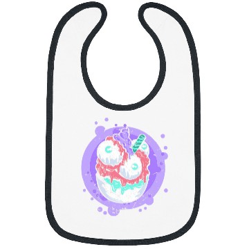 Discover Horror Ice Cream Pastel Goth Aesthetic Soft Goth Gothic Bibs
