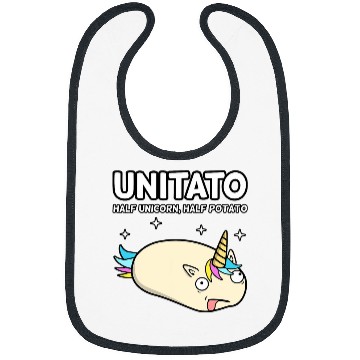 Discover Unitato Unicorns Potato Funny Vegetable Fries Chips Graphic 3 Bibs