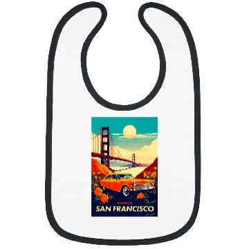 Discover San Francisco vintages Travel Design Bibs