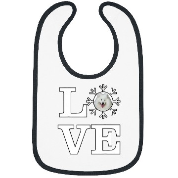 Discover Dog Samoyed Love Snowflake Dog Samoyed Bibs