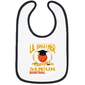 Discover Proud Lil Brother Senior Class Of 2024 Basketball Player Bibs