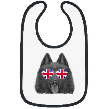 Discover Schipperke Dog Union Jack Sunglasses Bibs