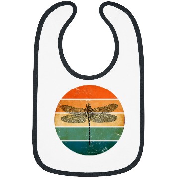 Discover Pretty Retro Sunset Majestic Dragonfly Libella Libelle Bibs