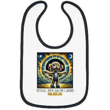 Discover Schnoodle Dog Taking Selfie Solar Eclipse Bibs