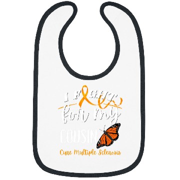 Discover MS Multiple Sclerosis Awareness T Cure MS Butterfly Cousin Bibs